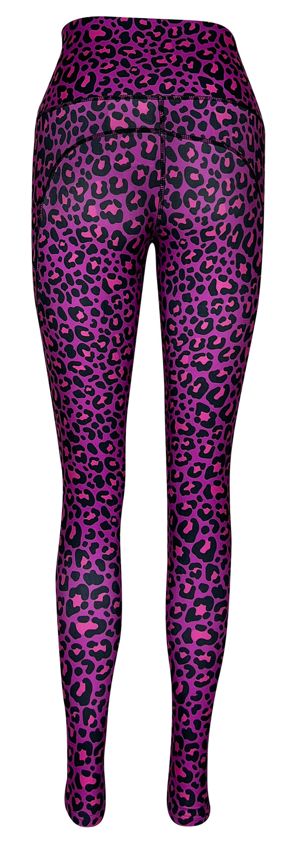 Purple Leopard + Pockets-Adult Pocket Leggings