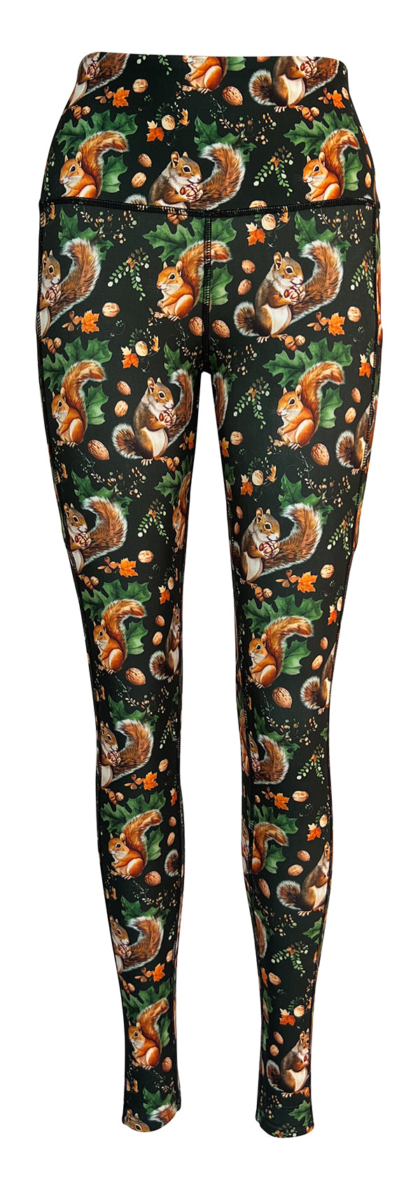 Squirrels + Pockets-Adult Pocket Leggings