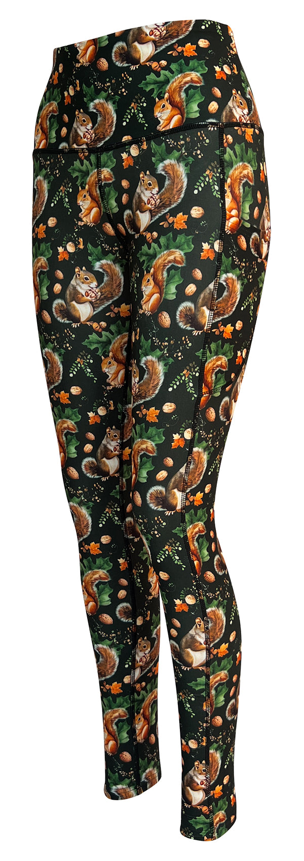 Squirrels + Pockets-Adult Pocket Leggings