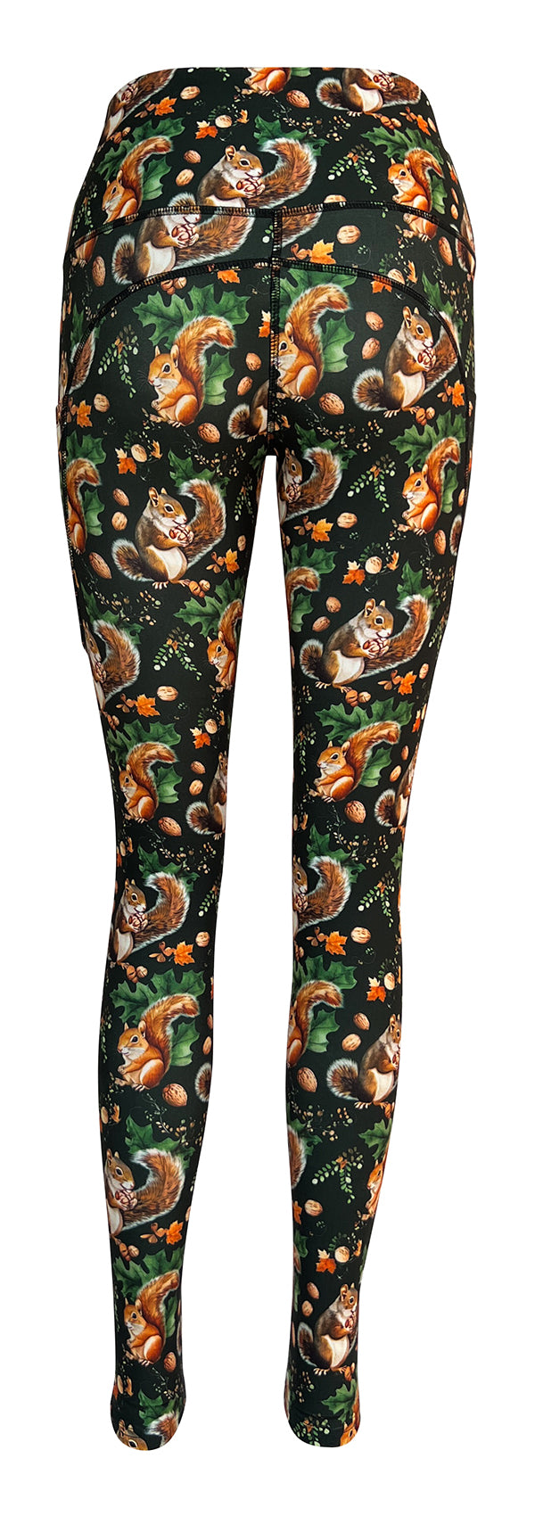 Squirrels + Pockets-Adult Pocket Leggings