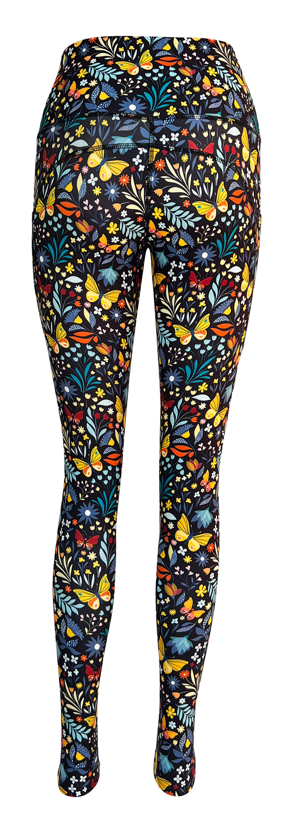 Butterfly Garden + Pockets-Adult Pocket Leggings