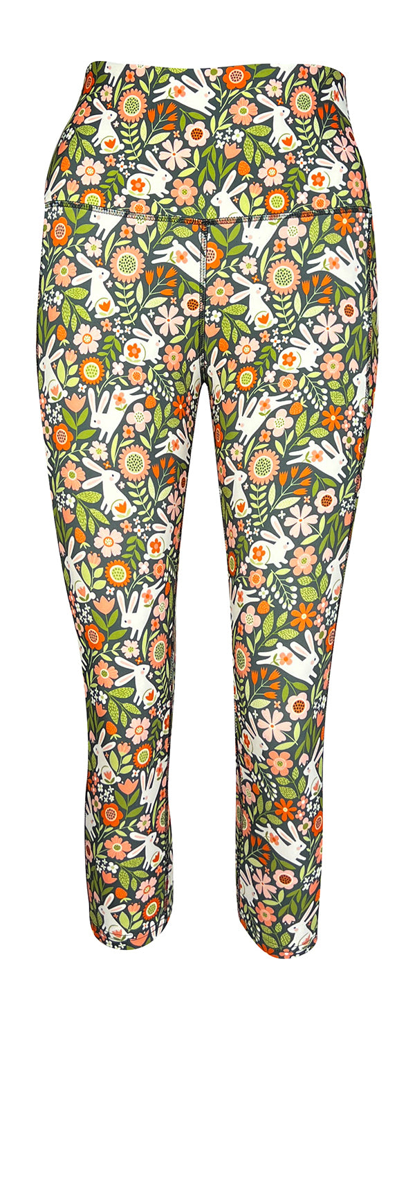 Bunny Blossom + Pockets-Adult Pocket Leggings