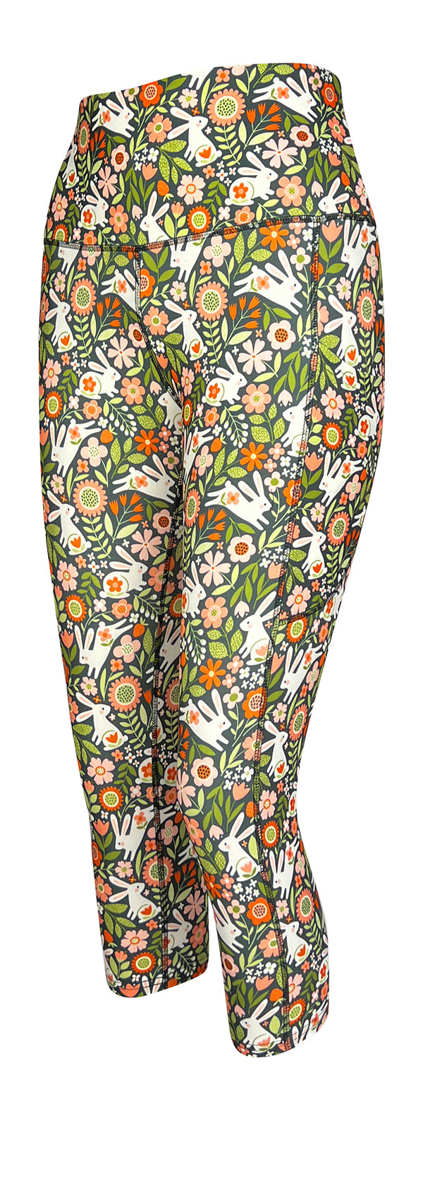 Bunny Blossom + Pockets-Adult Pocket Leggings