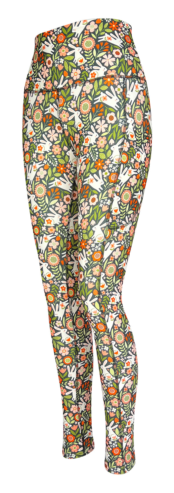 Bunny Blossom + Pockets-Adult Pocket Leggings