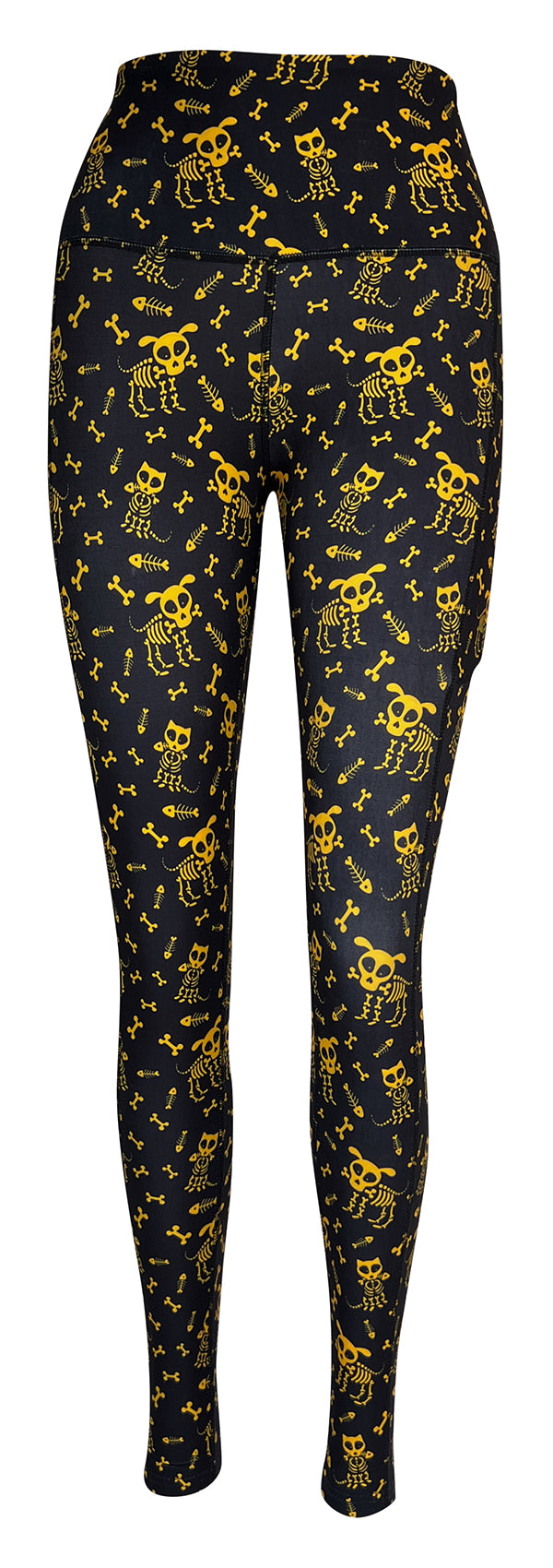 Skeleton Paws + Pockets-Adult Pocket Leggings