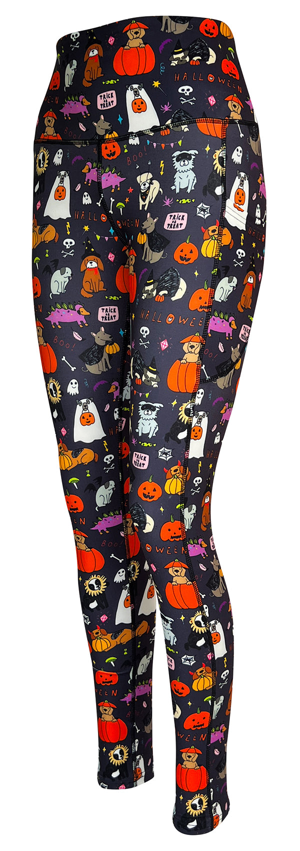 Halloween Hounds + Pockets-Adult Pocket Leggings