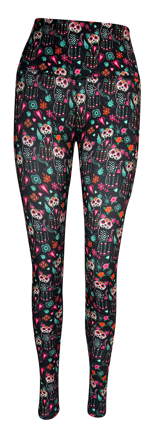 Phantom Felines + Pockets-Adult Pocket Leggings