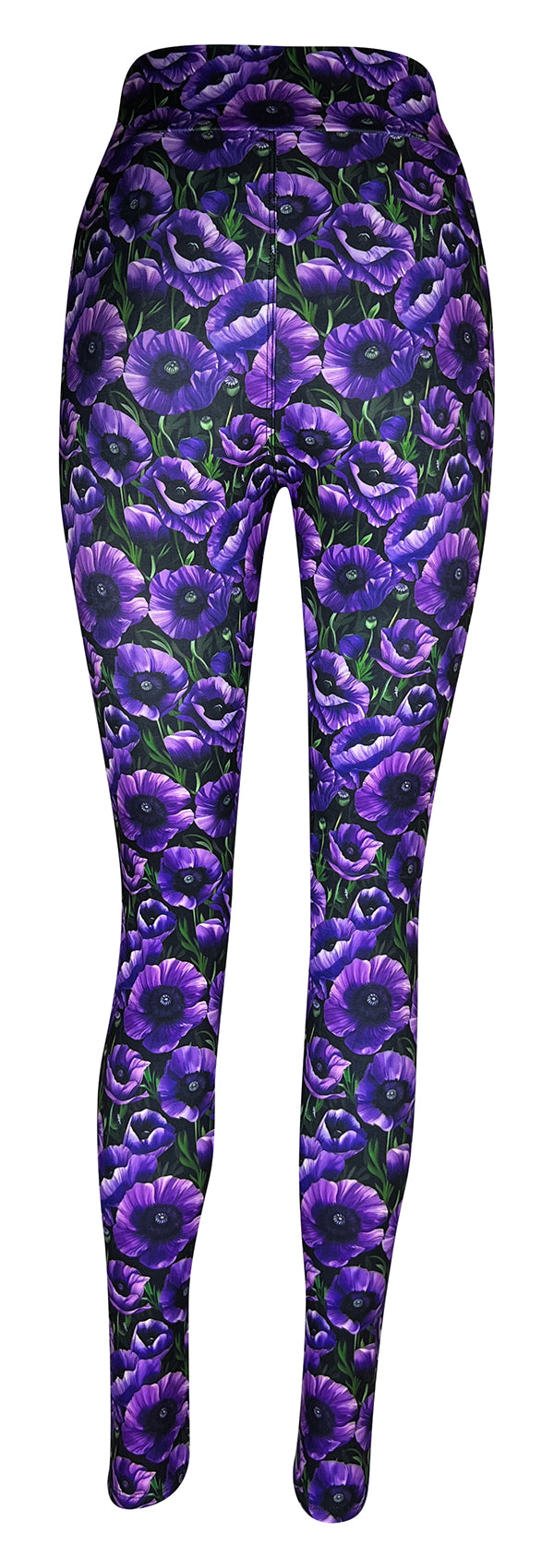 Purple Poppies-Adult Leggings