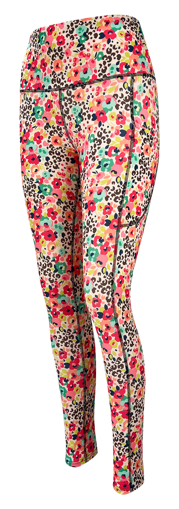 Wildflower Safari + Pockets-Adult Pocket Leggings