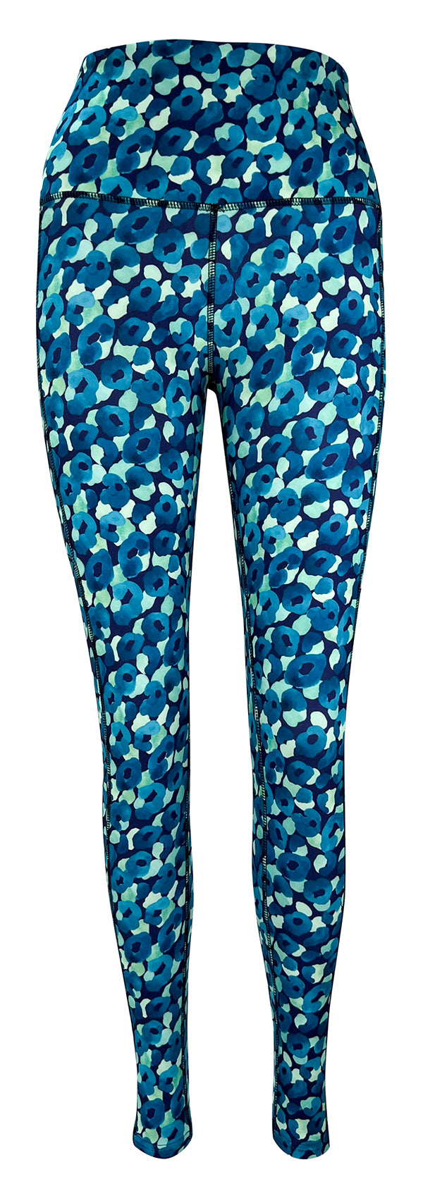 Leopard Lagoon + Pockets-Adult Pocket Leggings