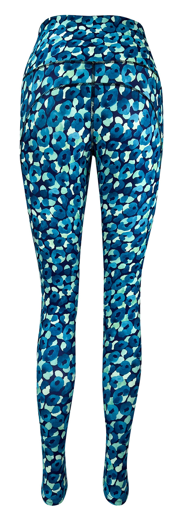 Leopard Lagoon + Pockets-Adult Pocket Leggings