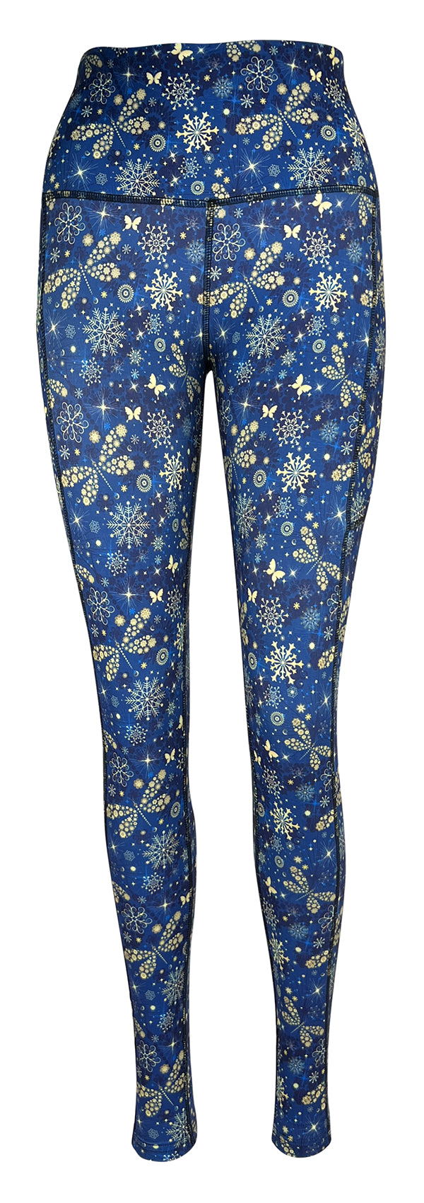 Dragonfly Sparkle + Pockets-Adult Pocket Leggings