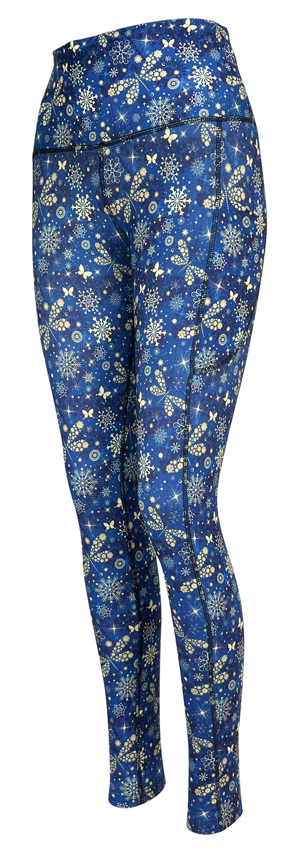 Dragonfly Sparkle + Pockets-Adult Pocket Leggings