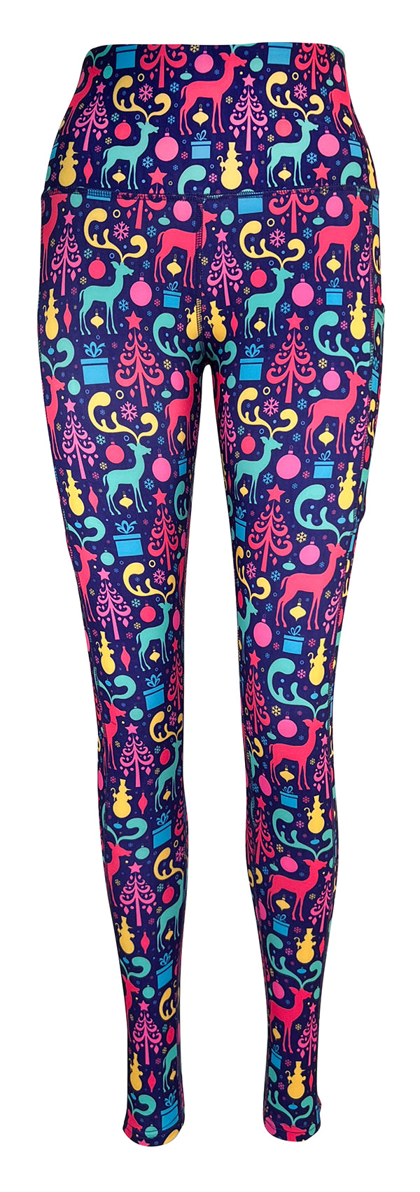 Neon Noel + Pockets-Adult Pocket Leggings