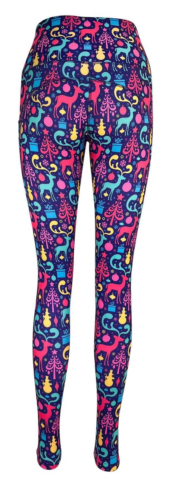 Neon Noel + Pockets-Adult Pocket Leggings