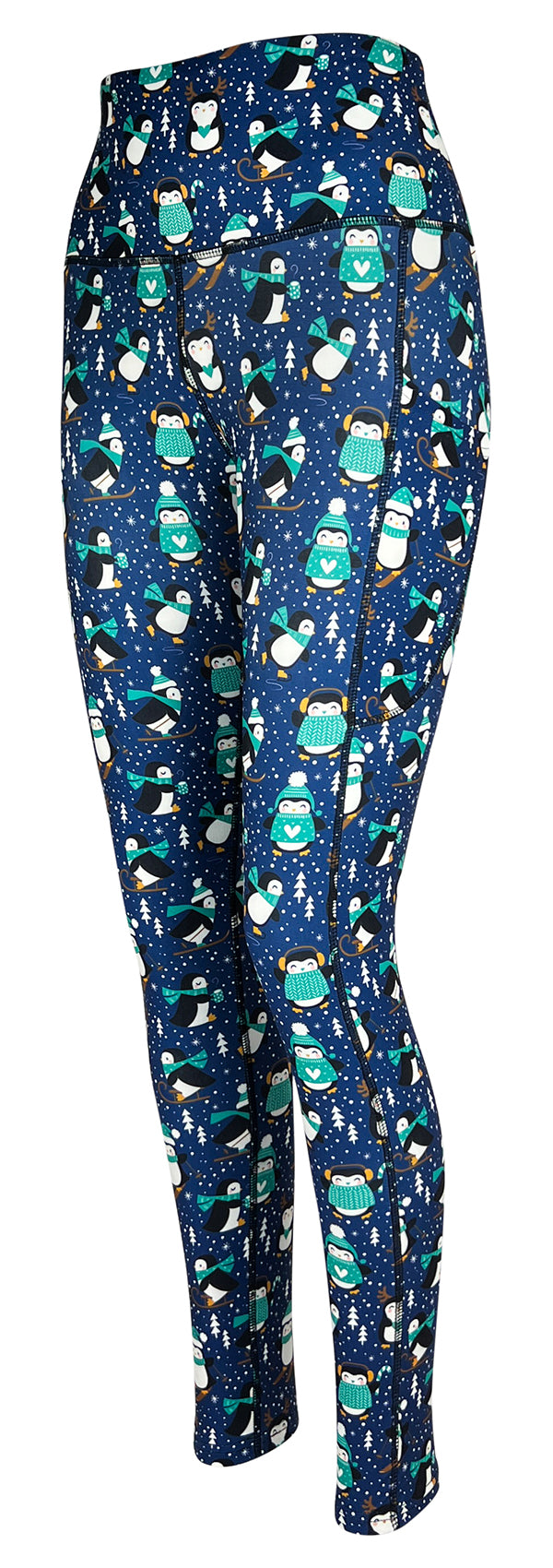 Penguin Wonderland + Pockets-Adult Pocket Leggings