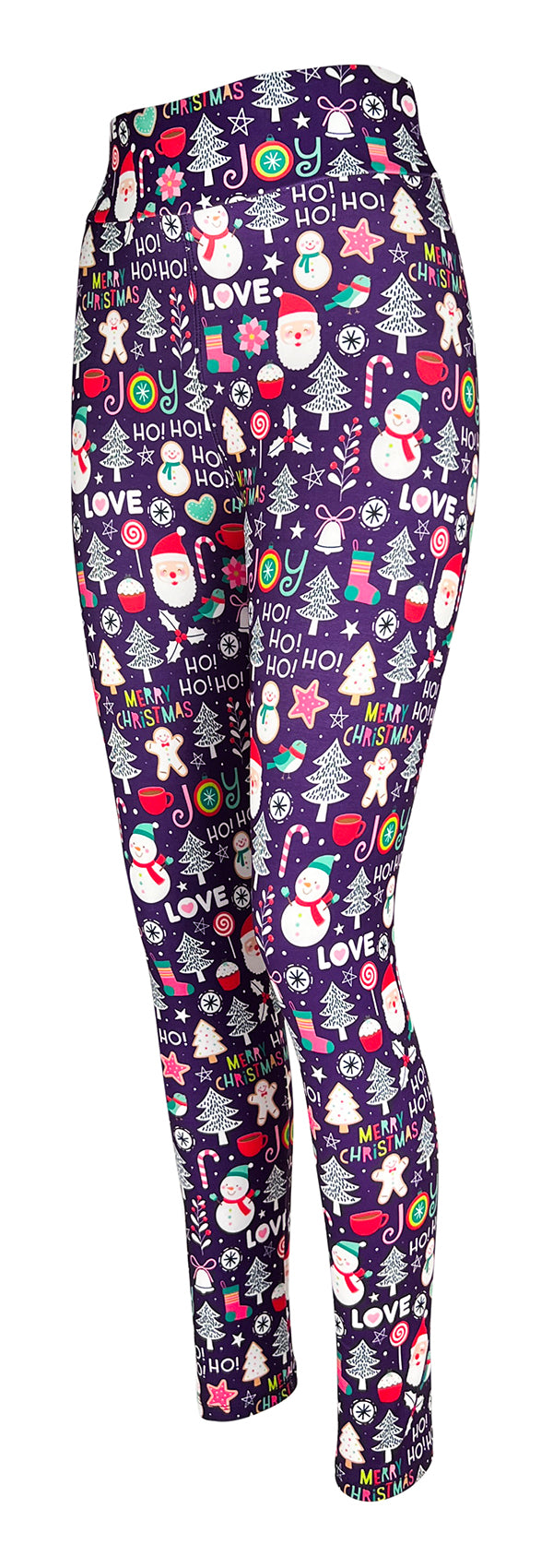 Ho Ho Holiday (Plum)-Adult Leggings