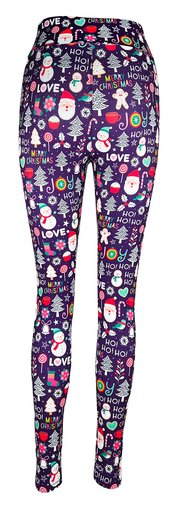 Ho Ho Holiday (Plum)-Adult Leggings