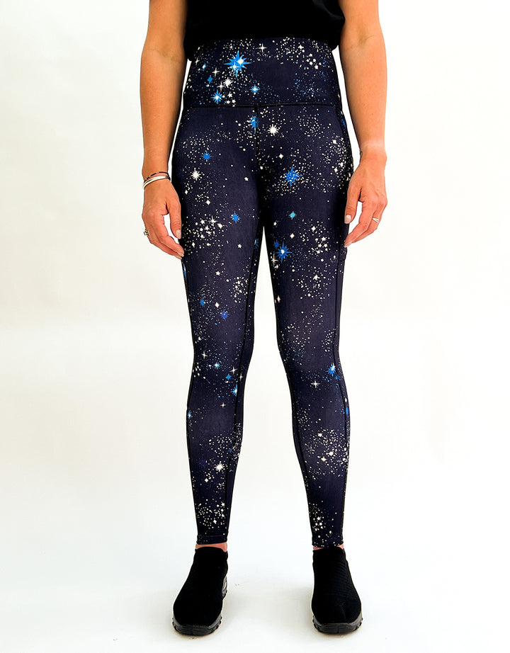 Starry Night + Pockets-Adult Pocket Leggings