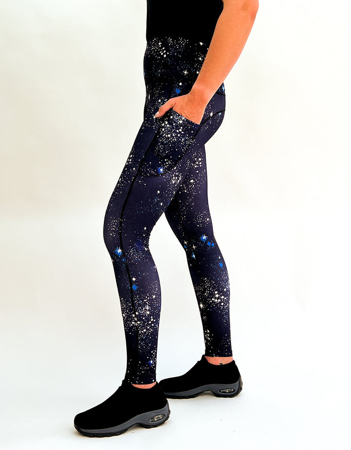 Starry Night + Pockets-Adult Pocket Leggings