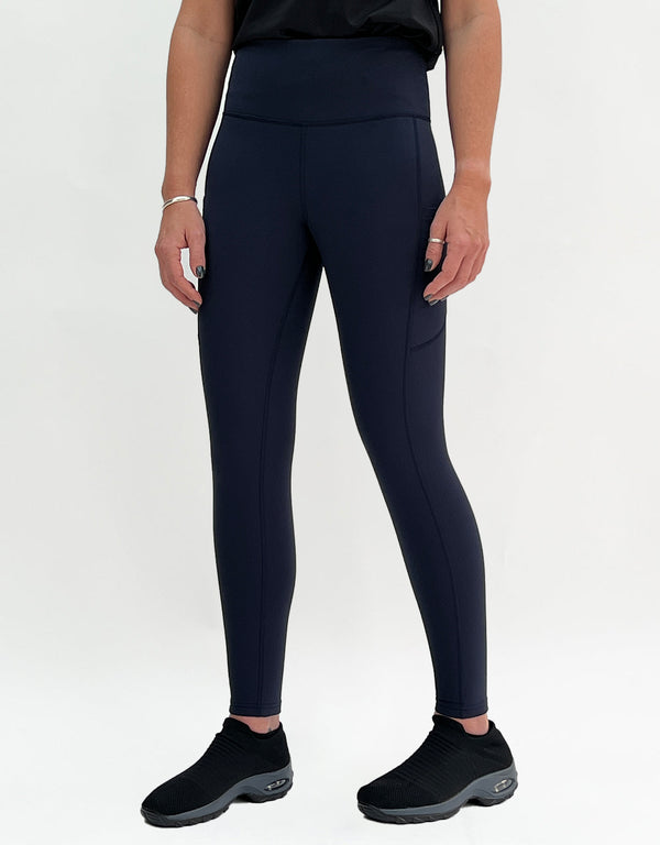 Navy Magic Winter-Lined Thermal Leggings