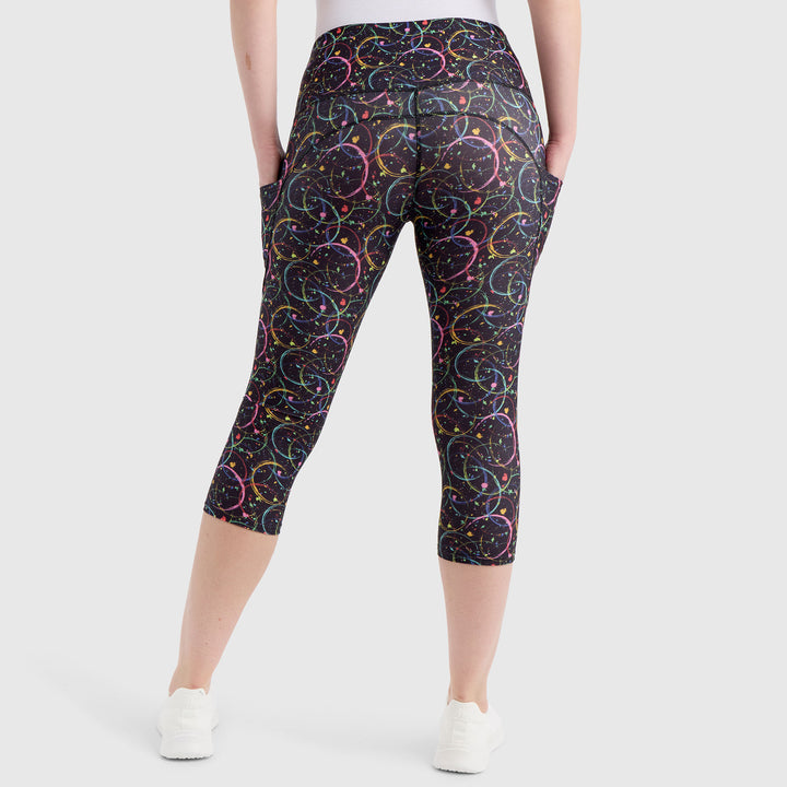 Neon Nebula Pocket Leggings | Cosmic Swirl Print | Soft & Stretchy ...