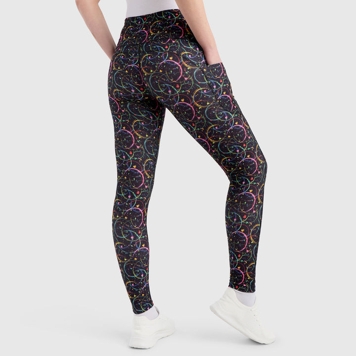 Neon Nebula Pocket Leggings | Cosmic Swirl Print | Soft & Stretchy ...
