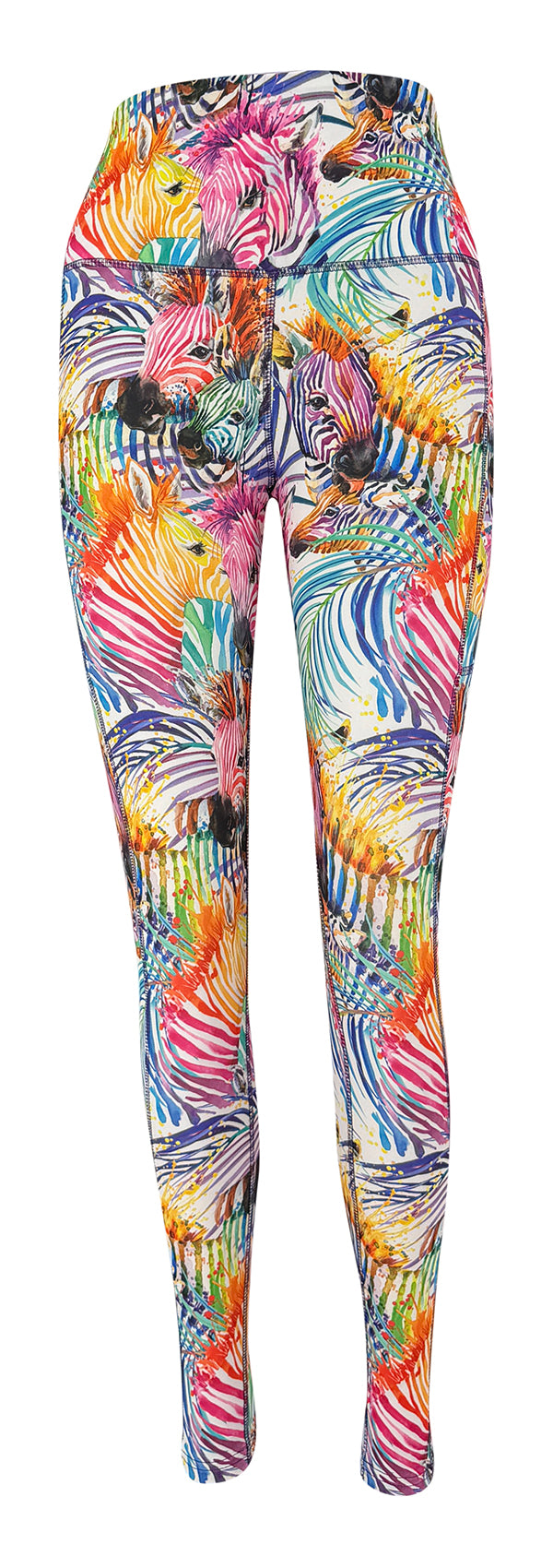 Rainbow Zebra Pocket Leggings | Zebra Print | Deep Side Pockets – Llama ...