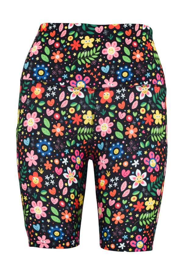 Flower Festival Shorts + Pockets-Pocket Shorts