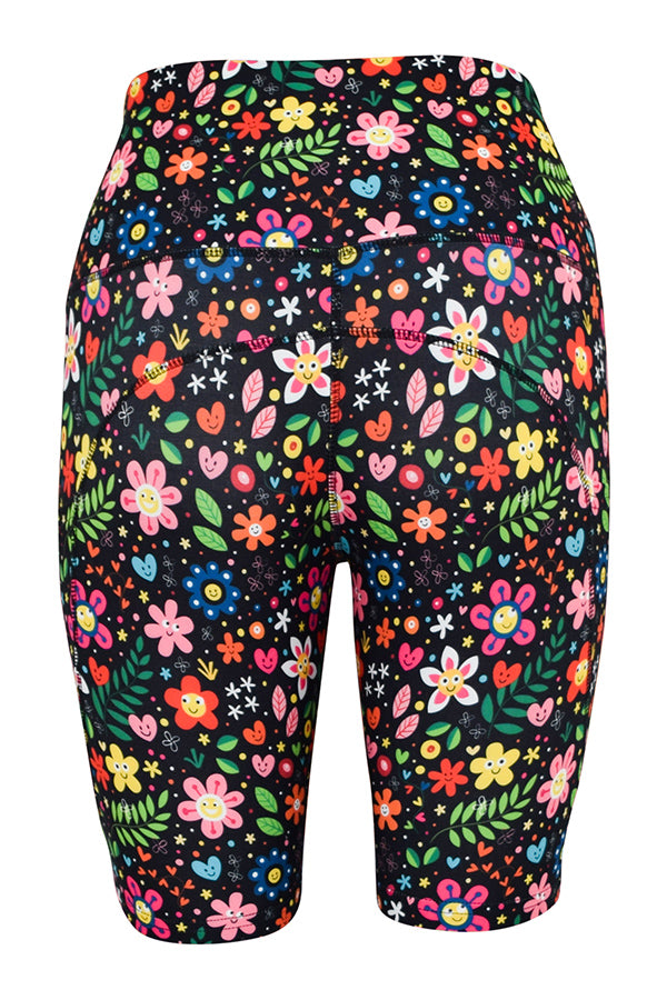 Flower Festival Shorts + Pockets-Pocket Shorts