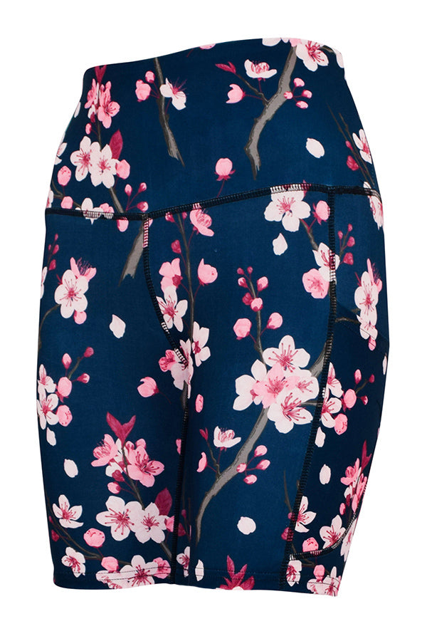 Cherry Blossom Shorts + Pockets-Pocket Shorts
