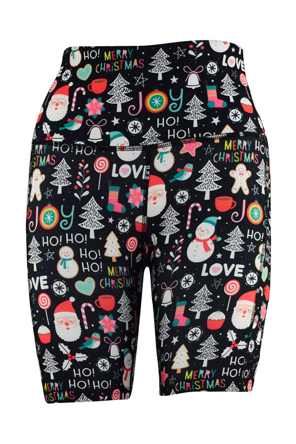 Ho Ho Holiday Shorts + Pockets-Pocket Shorts
