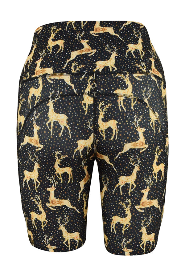 Reindeer Sparkle Shorts + Pockets-Pocket Shorts