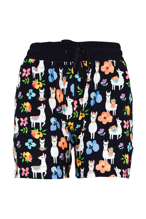 Lou Lou Llama Jogger Shorts-Jogger Shorts