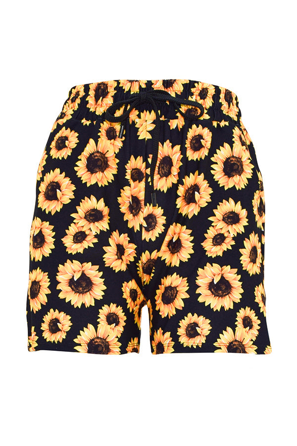 Sunflower Sunshine Jogger Shorts-Jogger Shorts