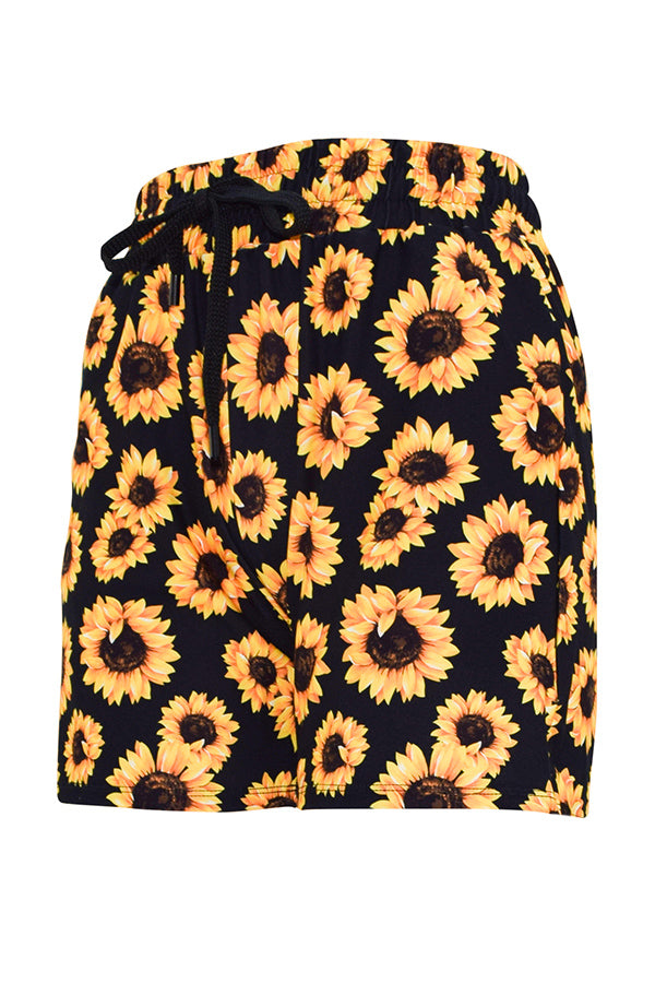 Sunflower Sunshine Jogger Shorts-Jogger Shorts