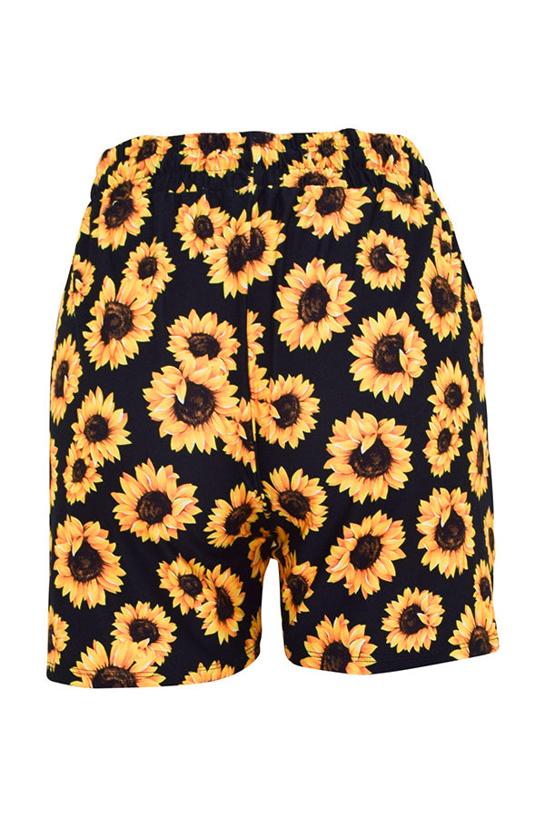 Sunflower Sunshine Jogger Shorts-Jogger Shorts
