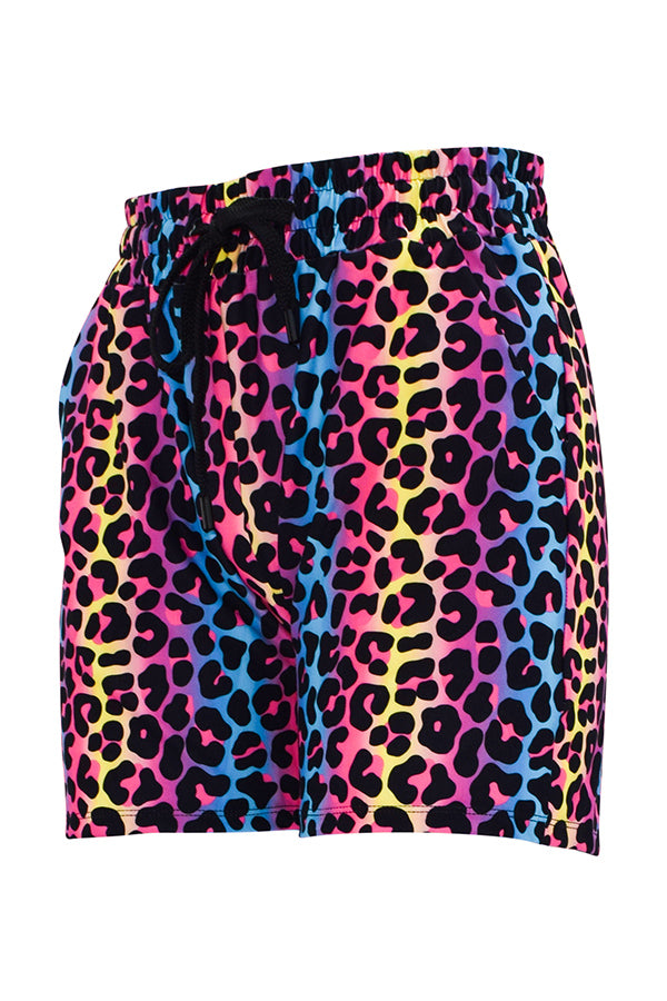 Disco Leopard Jogger Shorts-Jogger Shorts