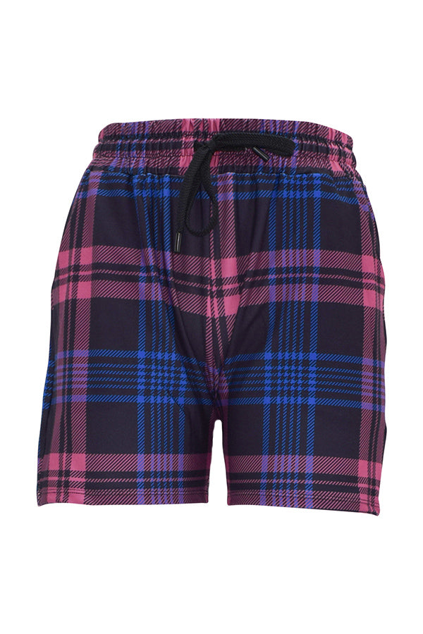 Thistle Tartan Jogger Shorts-Jogger Shorts