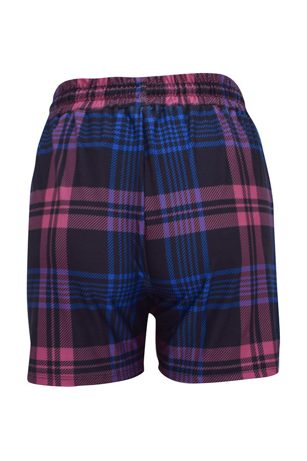 Thistle Tartan Jogger Shorts-Jogger Shorts