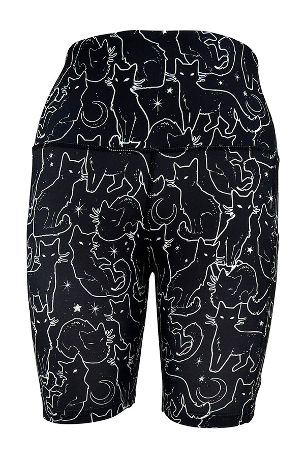 Mystic Cats Shorts + Pockets-Pocket Shorts