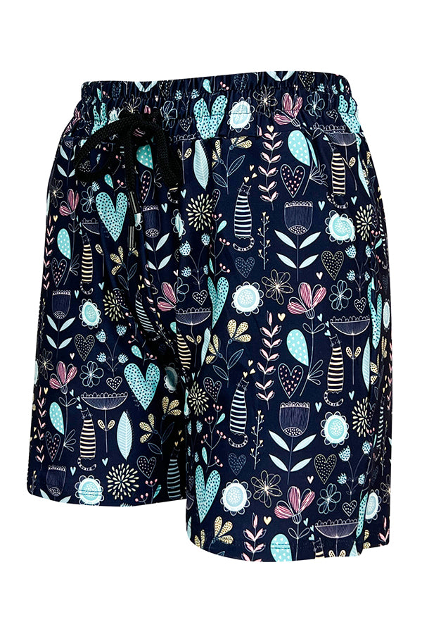 Wildflower Whiskers Jogger Shorts-Jogger Shorts