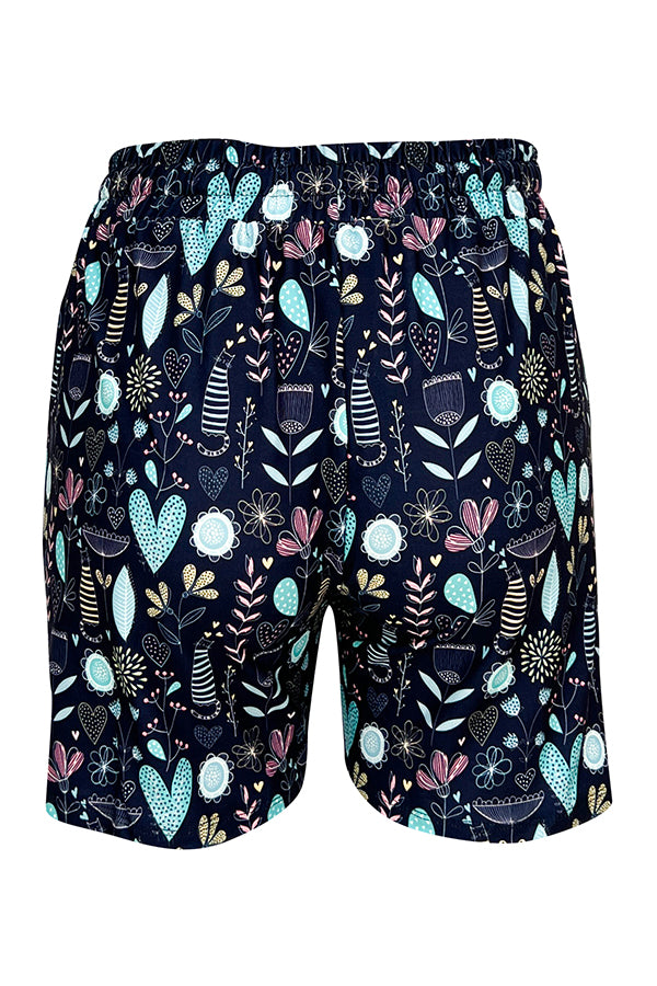 Wildflower Whiskers Jogger Shorts-Jogger Shorts