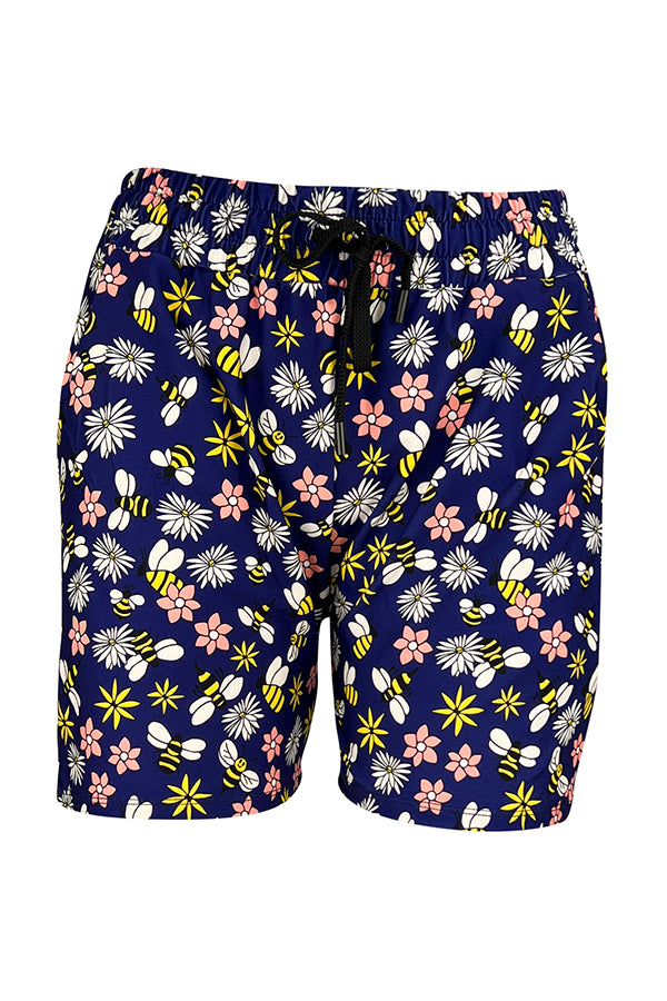 Daisy Bee Jogger Shorts-Jogger Shorts