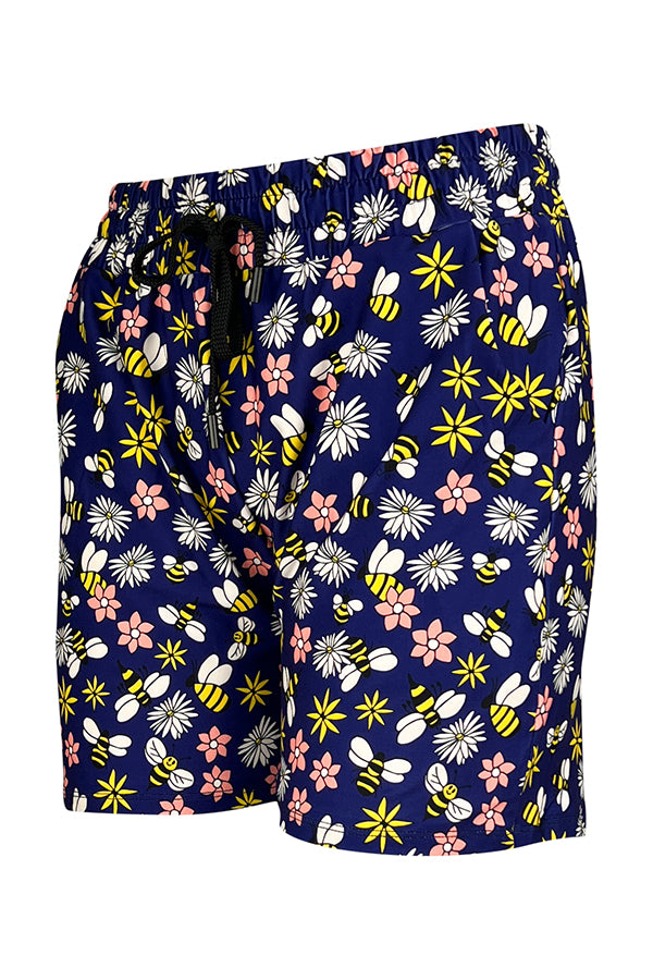 Daisy Bee Jogger Shorts-Jogger Shorts