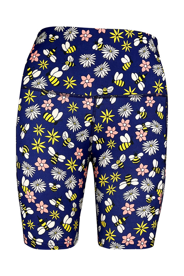 Daisy Bee Shorts + Pockets-Pocket Shorts
