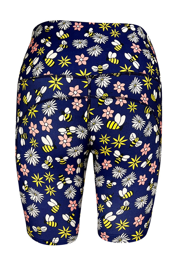 Daisy Bee Shorts + Pockets-Pocket Shorts