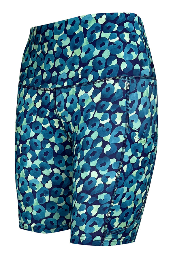 Leopard Lagoon Shorts + Pockets-Pocket Shorts