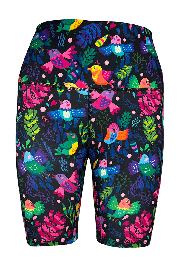 Singing Songbirds Shorts + Pockets-Pocket Shorts