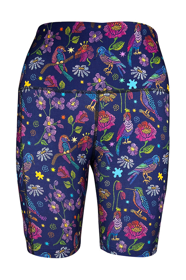 Botanical Birds Shorts + Pockets-Pocket Shorts